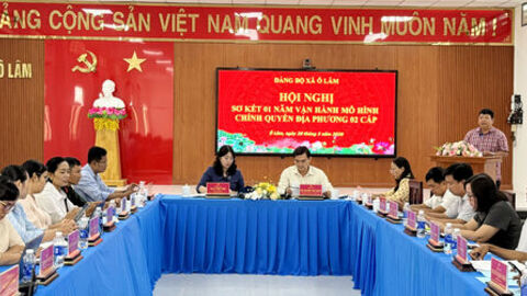 Đảng bộ xã Ô Lâm sơ kết một năm vận hành mô hình chính quyền địa phương hai cấp