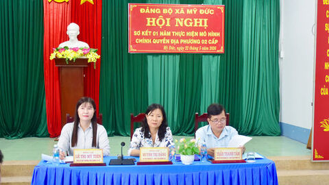 Xã Mỹ Đức sơ kết thực hiện mô hình chính quyền địa phương 2 cấp
