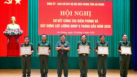 Ban Chỉ huy Bộ đội Biên phòng tỉnh An Giang sơ kết công tác biên phòng 6 tháng đầu năm