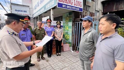 An Giang cưỡng chế thi hành án, bàn giao đất tại phường Long Xuyên