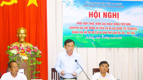 An Giang dự kiến tổ chức "Tuần lễ di sản văn hóa Óc Eo - Ba Thê năm 2026" trong tháng 8