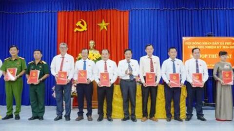 HĐND xã Phú An bầu các nhân sự chủ chốt