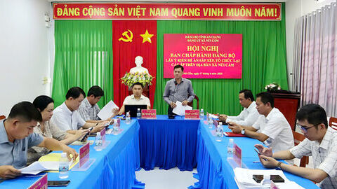 Đảng ủy xã Núi Cấm quyết nghị nhiều nội dung chính trị quan trọng