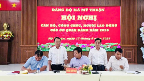 Hội nghị cán bộ, công chức, người lao động các cơ quan Đảng xã Mỹ Thuận năm 2026