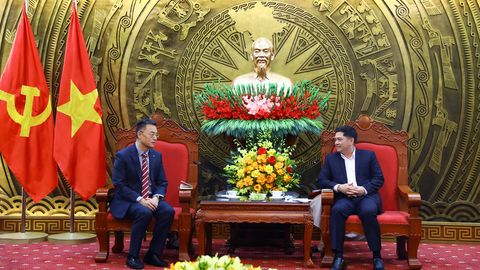 Bí thư Tỉnh ủy Nguyễn Hồng Thái tiếp xã giao lãnh đạo Tập đoàn Goertek Vina