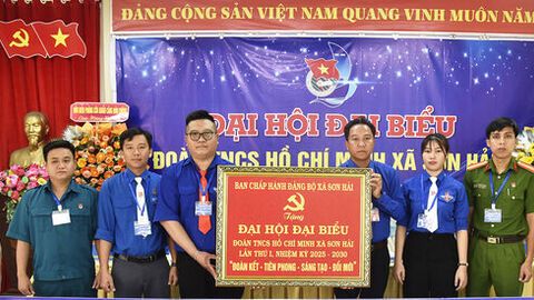 Đại hội Đoàn Thanh niên Cộng sản Hồ Chí Minh xã Sơn Hải nhiệm kỳ 2025 - 2030