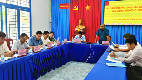 Sở Dân tộc và Tôn giáo tỉnh hướng dẫn công tác quản lý Nhà nước về hoạt động tín ngưỡng, tôn giáo tại phường Chi Lăng