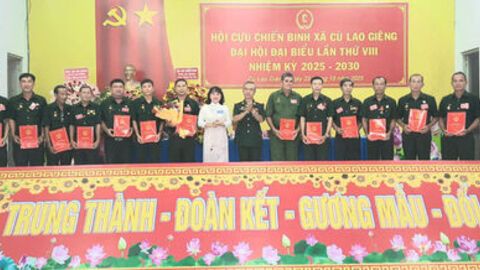 Đại hội đại biểu Hội Cựu Chiến binh xã Cù Lao Giêng lần thứ VIII