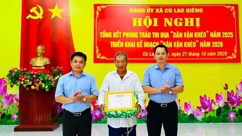 Cù Lao Giêng tổng kết phong trào thi đua “Dân vận khéo” năm 2025