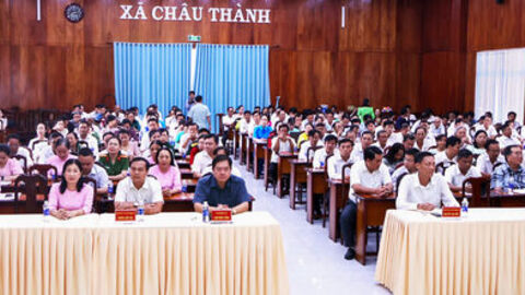 Xã Châu Thành giảm từ 23 ấp, khu phố xuống còn 11 ấp