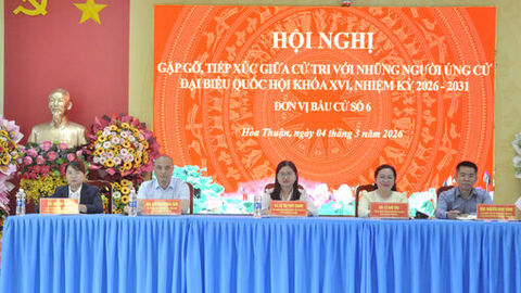 Ứng cử viên đại biểu Quốc hội tiếp xúc cử tri 3 xã Hòa Hưng, Hòa Thuận và Thạnh Hưng