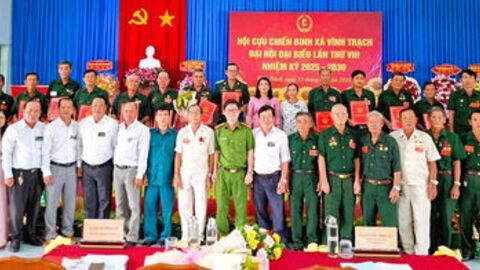 Đại hội đại biểu Hội Cựu chiến binh hai xã Vĩnh Trạch và Tây Phú nhiệm kỳ 2025 - 2030