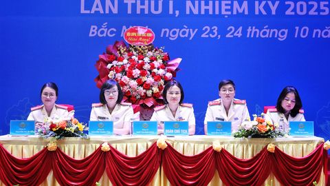 Thiếu tướng Ngô Hoài Thu dự, chỉ đạo Đại hội phụ nữ Công an tỉnh Bắc Ninh nhiệm kỳ 2025 -2030