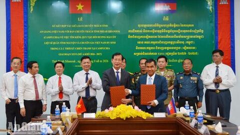 An Giang và Preah Sihanouk hợp tác tìm kiếm, quy tập hài cốt liệt sĩ