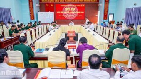 Vĩnh Thuận diễn tập chiến đấu phòng thủ điểm năm 2026