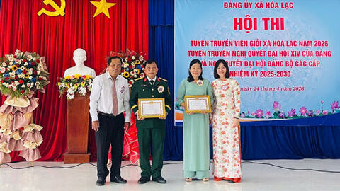 Đảng ủy xã Hòa Lạc tổ chức Hội thi Tuyên truyền viên giỏi năm 2026
