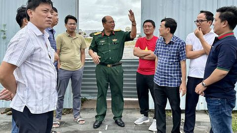 An Giang: Khảo sát địa điểm bắn pháo hoa dịp kỷ niệm 80 năm Cách mạng Tháng Tám và Quốc khánh