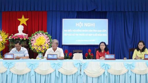 Phó Chủ tịch HĐND tỉnh An Giang Đinh Thị Việt Huỳnh tiếp xúc cử tri xã An Châu