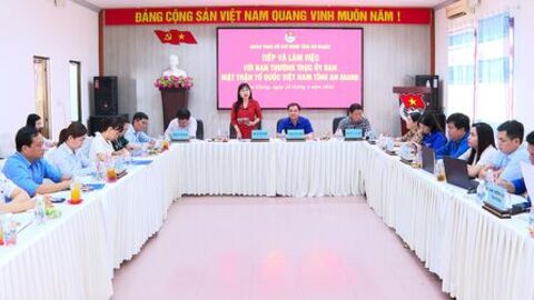 Ban Thường trực Ủy ban MTTQ Việt Nam tỉnh An Giang làm việc với Ban Thường vụ Tỉnh đoàn
