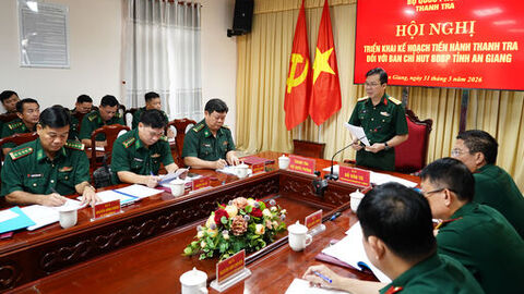 Thanh tra Bộ Quốc phòng làm việc tại Bộ đội Biên phòng tỉnh An Giang