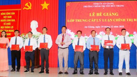 Bế giảng lớp Trung cấp Lý luận chính trị B180