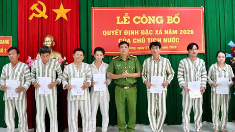 Công an tỉnh An Giang công bố quyết định đặc xá năm 2026