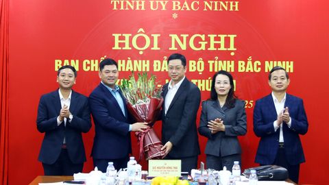 Đồng chí Trần Huy Phương được bầu giữ chức Phó Bí thư Tỉnh ủy Bắc Ninh