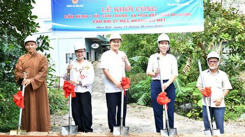 Xã Hòn Đất Khởi công cầu kênh 7