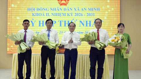 HĐND xã An Minh bầu các chức danh Thường trực HĐND, UBND xã