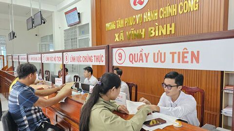 Xã Vĩnh Bình: 100% hồ sơ giải quyết đúng và trước hạn