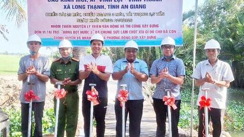 Khởi công xây dựng cầu Kinh Mới tại xã Long Thạnh
