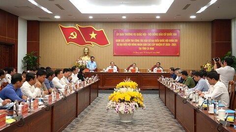 Ủy ban Thường vụ Quốc hội giám sát, kiểm tra công tác bầu cử tại Cà Mau