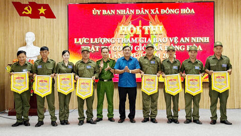 19 ấp tham gia Hội thi Lực lượng tham gia bảo vệ an ninh, trật tự ở cơ sở giỏi xã Đông Hòa