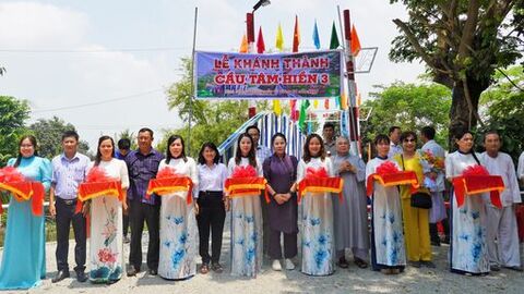 Xã Bình Thạnh Đông khánh thành cầu Tâm Hiền 3