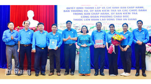 Công đoàn phường Châu Đốc, quản lý hơn 2.190 đoàn viên 