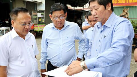 Phó Chủ tịch UBND tỉnh An Giang Ngô Công thức kiểm tra, khảo sát Đường tỉnh 961