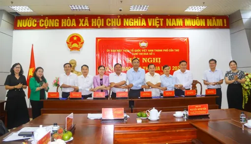 Cụm thi đua số 1 của Ủy ban MTTQVN TP Cần Thơ ký kết giao ước thi đua năm 2026 