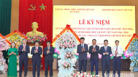Lễ kỷ niệm 125 năm Ngày sinh cố Giáo sư, Viện sĩ Trần Huy Liệu và đón Bằng xếp hạng Di tích quốc gia Nhà lưu niệm đồng chí Trần Huy Liệu