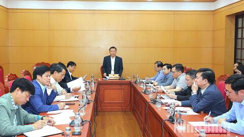 Hội nghị nghe báo cáo tiến độ thực hiện Dự án cao tốc Ninh Bình - Hải Phòng