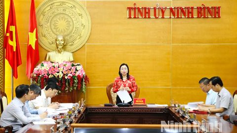 Đồng chí Phó Bí thư Thường trực Tỉnh ủy làm việc với các cơ quan chuyên trách tham mưu, giúp việc Tỉnh ủy