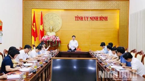 Đồng chí Bí thư Tỉnh ủy Trương Quốc Huy làm việc với Ủy ban Kiểm tra Tỉnh ủy