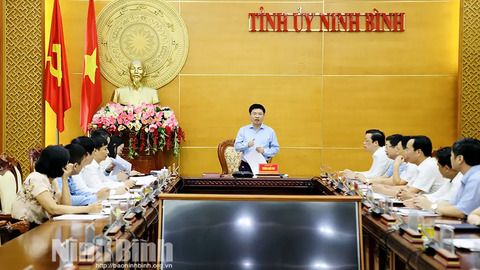 Thường trực Tỉnh ủy làm việc với Ban Nội chính Tỉnh ủy
