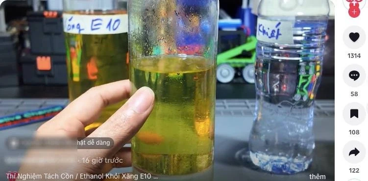 Các chủ xe lan truyền cách tách cồn khỏi xăng E10, chuyên gia cảnh báo rủi ro