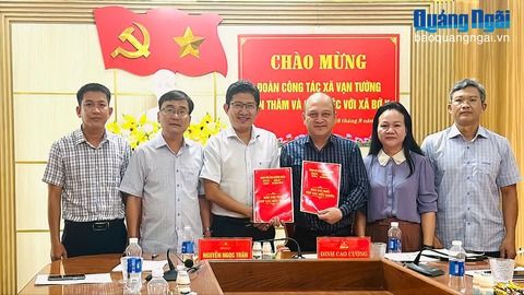 Xã Bờ Y và xã Vạn Tường ký kết chương trình hợp tác