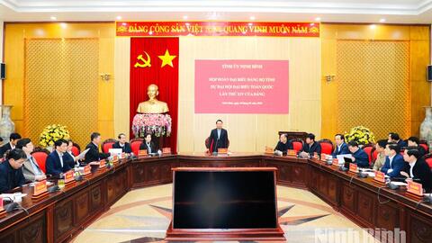 Họp Đoàn đại biểu Đảng bộ tỉnh Ninh Bình dự Đại hội đại biểu toàn quốc lần thứ XIV của Đảng