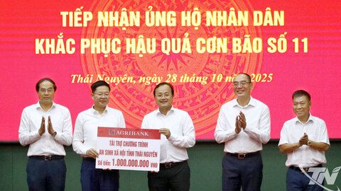 Thái Nguyên tiếp nhận ủng hộ khắc phục hậu quả thiên tai