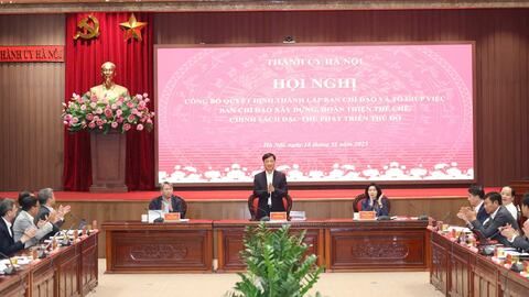 Hà Nội ban hành Quy chế làm việc của Ban Chỉ đạo xây dựng, hoàn thiện thể chế, chính sách đặc thù phát triển Thủ đô
