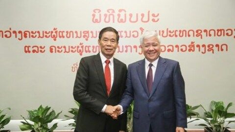 Chủ tịch Đỗ Văn Chiến gửi thư chúc mừng 75 năm ngày thành lập Mặt trận Lào Xây dựng đất nước