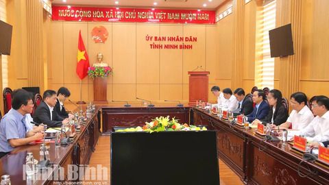 Đồng chí Chủ tịch UBND tỉnh Phạm Quang Ngọc tiếp và làm việc với Công ty TNHH AUO Việt Nam