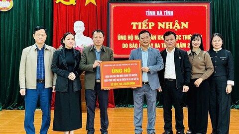Hà Tĩnh: Tiếp nhận hơn 3,1 tỷ đồng hỗ trợ các tỉnh miền Trung - Tây Nguyên khắc phục hậu quả bão lũ